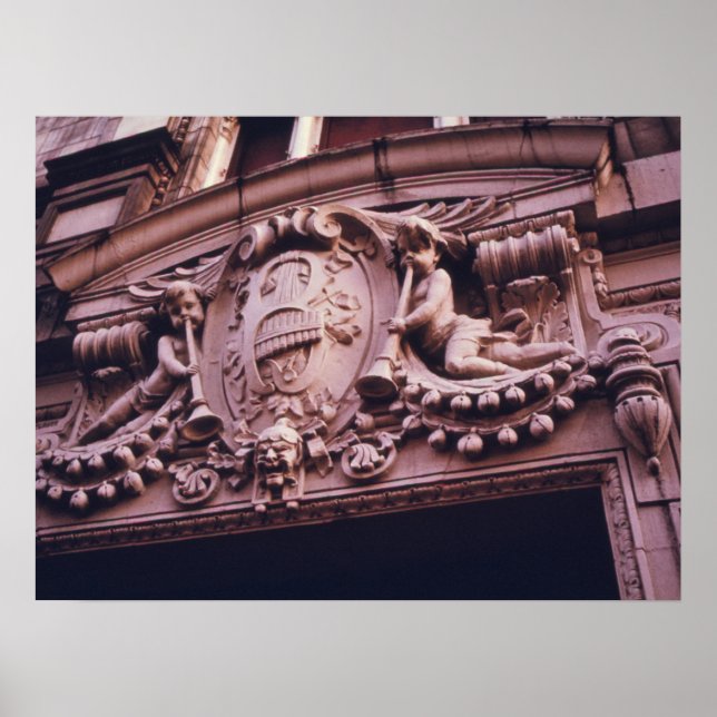 Architektonisches Detail Theater, Brooklyn, Vintag Poster (Vorne)