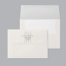 Architektonisches Minimal-Monogramm Hochzeit