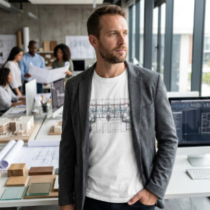 Architektur-Blueprint-Plan T-Shirt