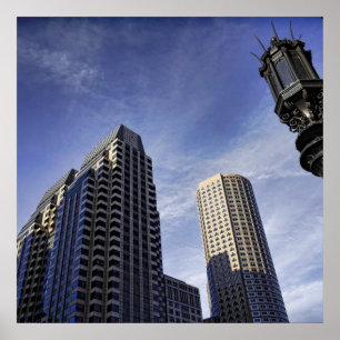 Architektur der Innenstadt Boston Poster