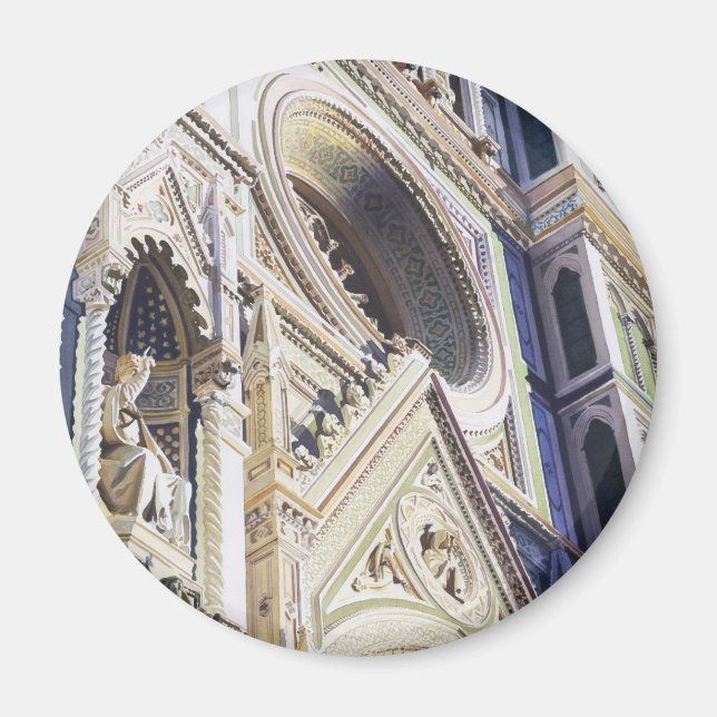 Architektur der Kirche "Ascension" Wasserfarbe Magnet (Vorne)