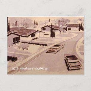 Architektur der Mitte des 20. Jahrhunderts Postkarte