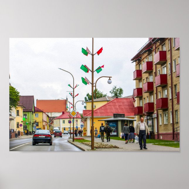 Architektur der Stadt Belarus Slonim Poster (Vorne)