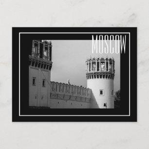 Architektur des Moskauer Klosters Novodevichy Postkarte