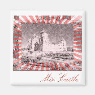 Architektur des Schlosses Weißrussland Mir Gemälde Magnet