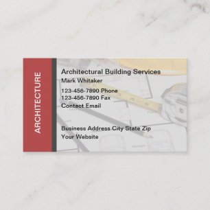 Architektur Gebäude Services Business Card Visitenkarte