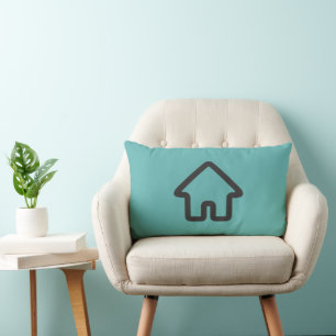 Architektur-Haus-Symbol für Immobilien Lendenkissen