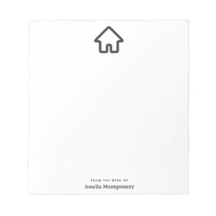Architektur-Haus-Symbol für Immobilien Notizblock