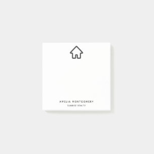 Architektur-Haus-Symbol für Immobilien Post-it Klebezettel
