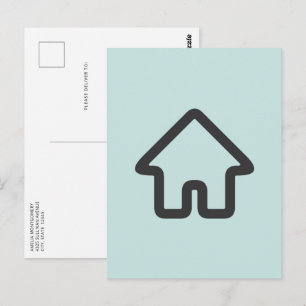 Architektur-Haus-Symbol für Immobilien Postkarte