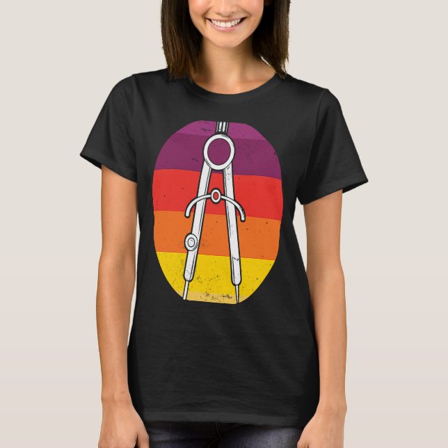 Architektur I Kompass I Retro Architect T-Shirt (Vorderseite)