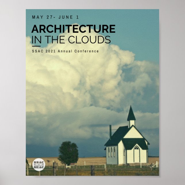 Architektur in den Wolken Poster (Vorne)