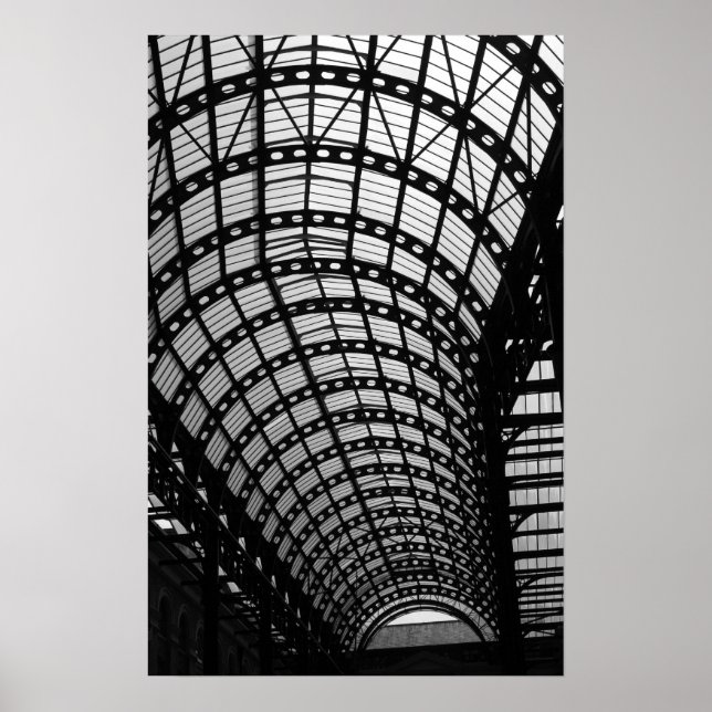 Architektur in Schwarz und Weiß Poster (Vorne)