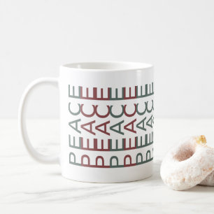 Architektur-Linienkunst Nordischer Weihnachtsfri Kaffeetasse