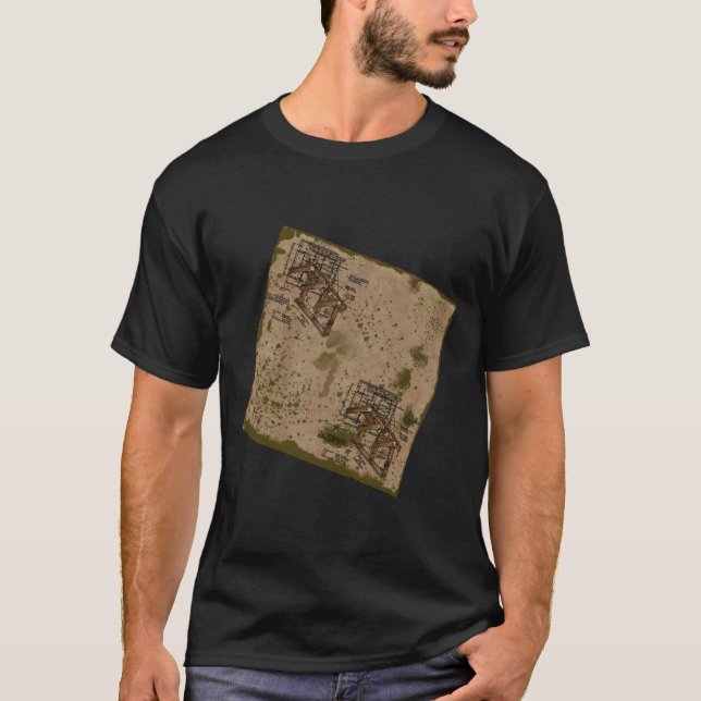 Architektur mit Vintagem Hintergrund T-Shirt (Vorderseite)