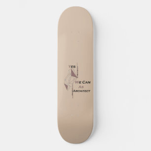 Architektur, modernes Design, geometrische Kunst, Skateboard