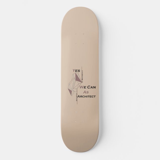 Architektur, modernes Design, geometrische Kunst,  Skateboard (Vorderseite)