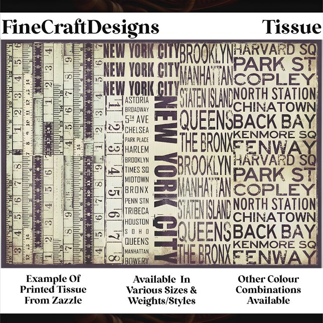 Architektur New York Typografie FB4 Découpage Seidenpapier (Von Creator hochgeladen)