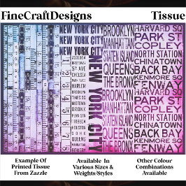 Architektur New York Typografie FB5 Decoupage Seidenpapier