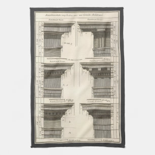 Architektur-Ordnungen, Antike Gebälke Geschirrtuch