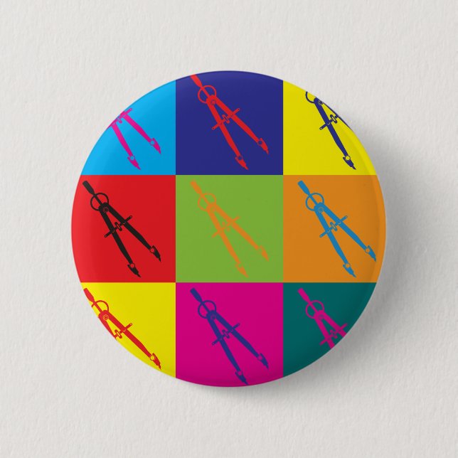 Architektur-Pop-Kunst Button (Vorderseite)