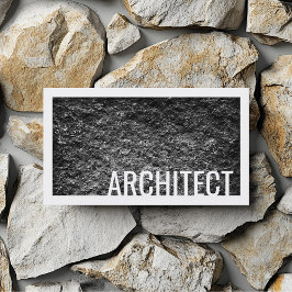 Architektur Rough Cement Wall White Border Card Visitenkarte