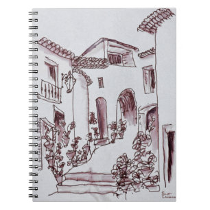 Architektur Saint-Guilhem-Le-Desert, Frankreich Notizblock