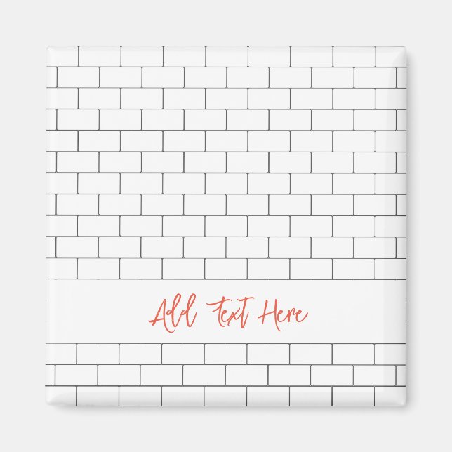 Architektur Subway Tile Moderne klassische eigene  Magnet (Vorne)