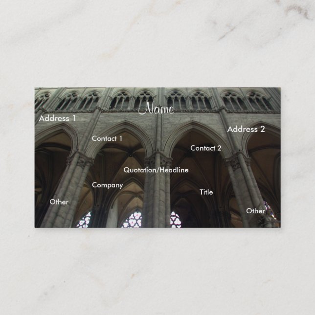 Architektur-Visitenkarte - Anpassbar Visitenkarte (Vorderseite)