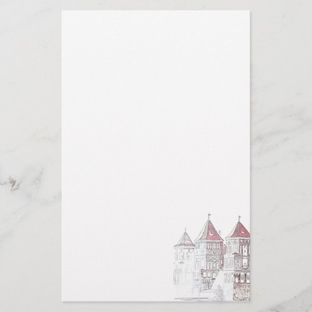 Architektur von Belarus Mir Briefpapier (Vorderseite)