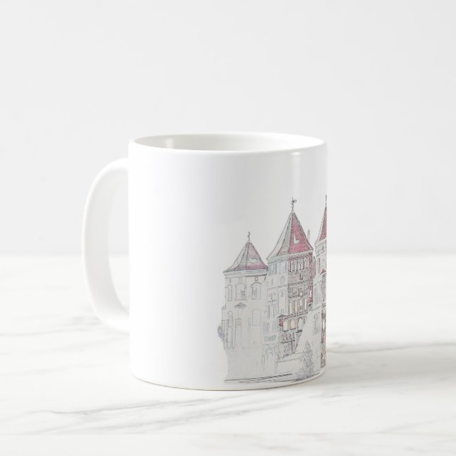 Architektur von Belarus Mir Kaffeetasse (Vorderseite Links)