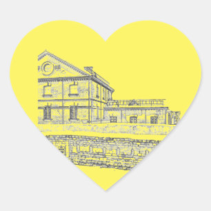 Architektur von Belarus Orsha Herz-Aufkleber