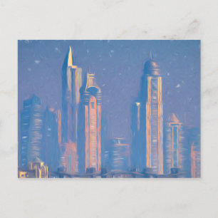 Architektur von Dubai Art Postkarte