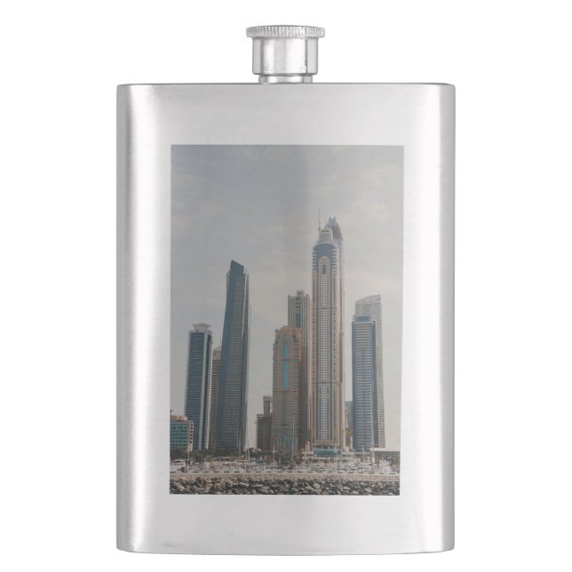 Architektur von Dubai Marina Flachmann (Vorderseite)