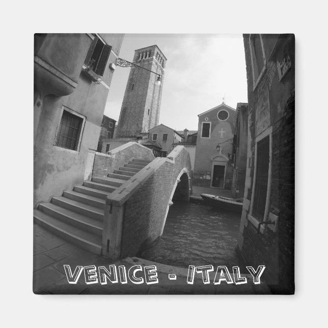 Architektur von Venedig - BW Art (Kühlschrankmagne Magnet (Vorne)
