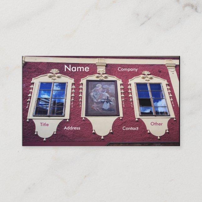 Architektur von Windows I Visitenkarte (Vorderseite)