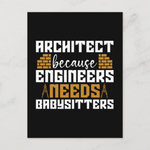 Architektur, weil die Einsteiger einen Architekten Feiertagspostkarte