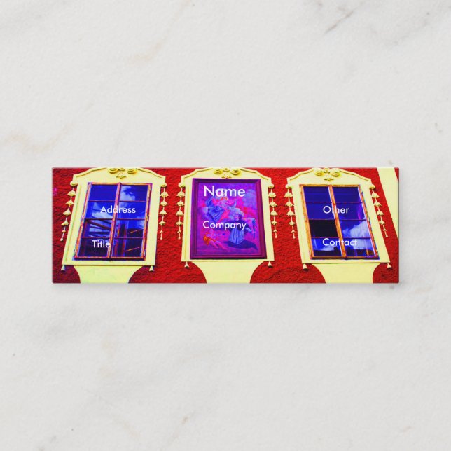 Architektur Windows V Mini Visitenkarte (Vorderseite)