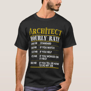 Architekturarchitektur Stundensatz Design Proud Wo T-Shirt