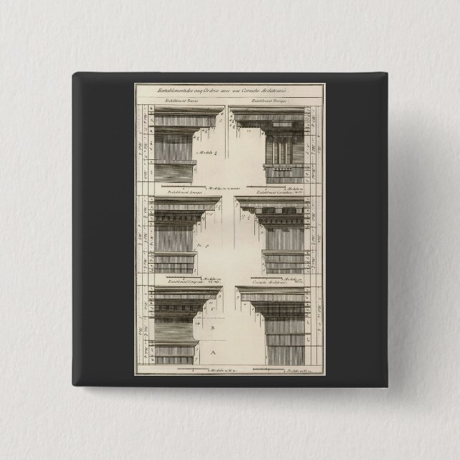 Architekturaufträge, Vintage Unternehmungen Button (Vorderseite)