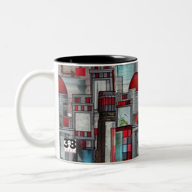 Architekturbeeindruckungen Zweifarbige Tasse (Links)