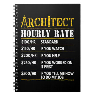 Architekturdesign der Funny Hourly Rate Architektu Notizblock