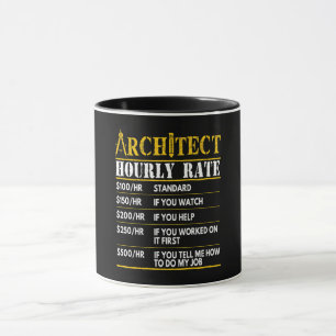 Architekturdesign der Funny Hourly Rate Architektu Tasse