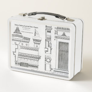 Architekturdetails der griechischen Kammern Metall Brotdose