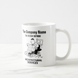 Architekturdienstleistungen Cartoon Tasse