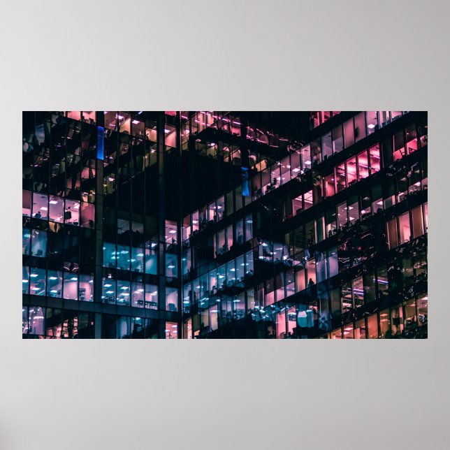 ARCHITEKTURELLE FOTOGRAFIE DES GEBÄUDE MIT MENSCHE POSTER (Vorne)