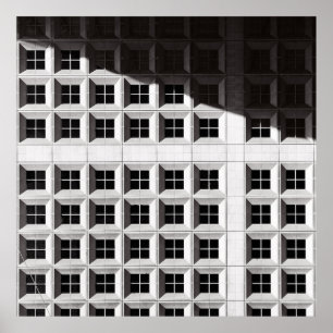 ARCHITEKTURELLE FOTOGRAFIE DES WEISSEN GEBÄUDE POSTER