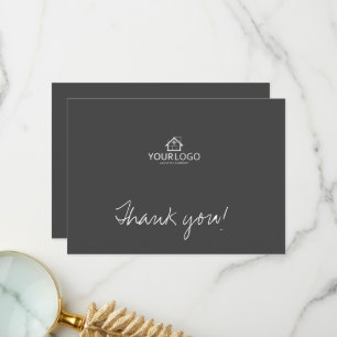 Architekturfirma Logo für den benutzerdefinierten  Dankeskarte