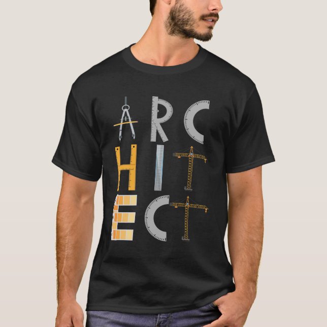 Architekturgeschenke Architekturstudenten T-Shirt (Vorderseite)