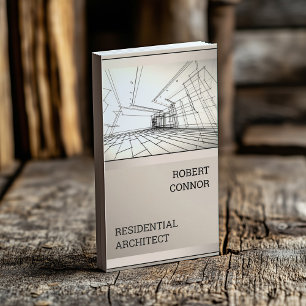 Architekturkarte Zeichnend Sketch House Design Car Visitenkarte